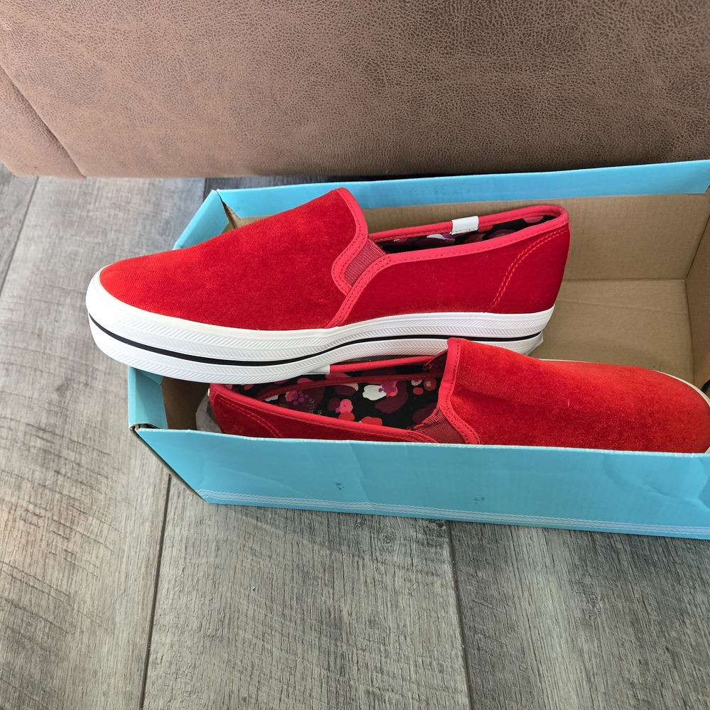 Kate Spade Red Slip-On Sneakers - Picture 2 of 5